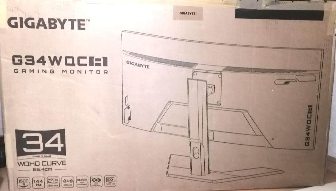 【極美品】GIGABYTE GAMING Series G34WQC 34インチ GIGABYTE G34WQC 34