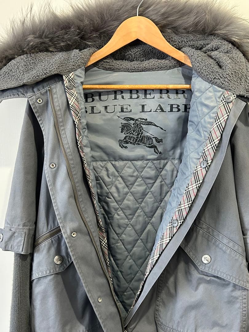 ジェン様専用 BURBERRY BLUE LABELグレー モッズコート - メルカリ