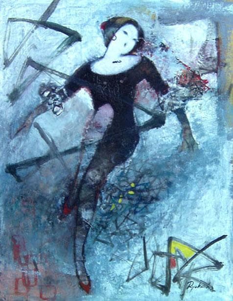 油絵 菅家令子 絵 絵画 インテリア F6-212023 人物 女性像