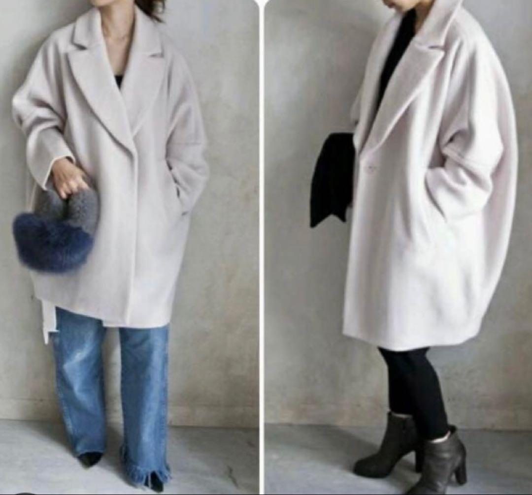 【ENFOLD/エンフォルド】ショートビーバーBOXコクーンコート ENFOLDエンフォルド ショートビーバーボックスコクーンコート - メルカリ