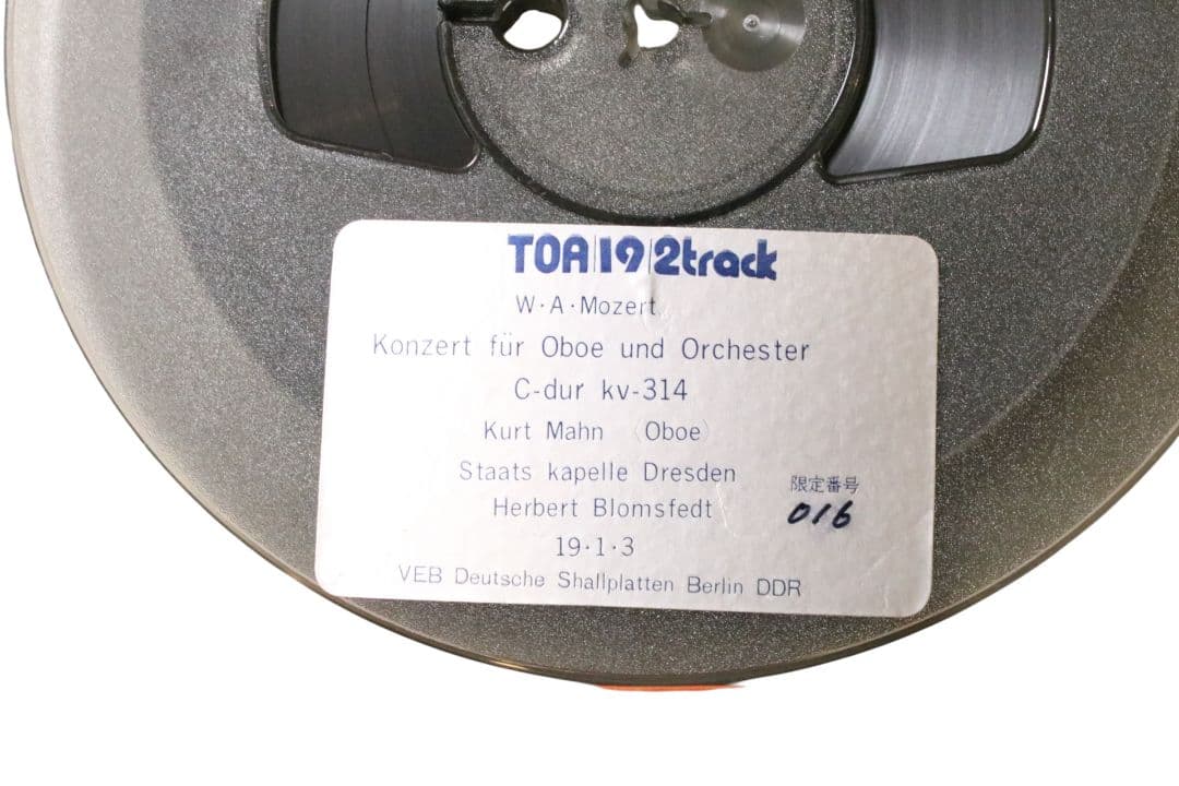 TOA/19/2track】オープンリールテープ モーツァルト オーボエ協奏曲