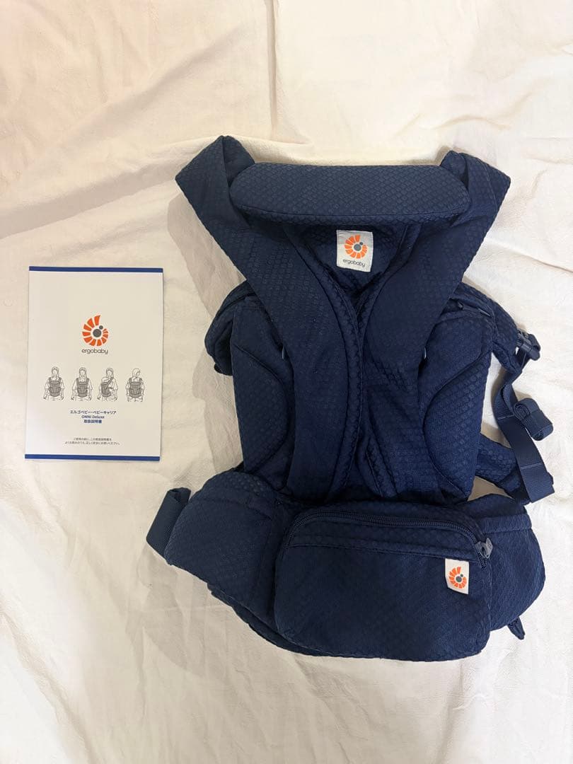 試着のみ】Ergobaby Omni Deluxe 抱っこ紐 ネイビー - 抱っこひも