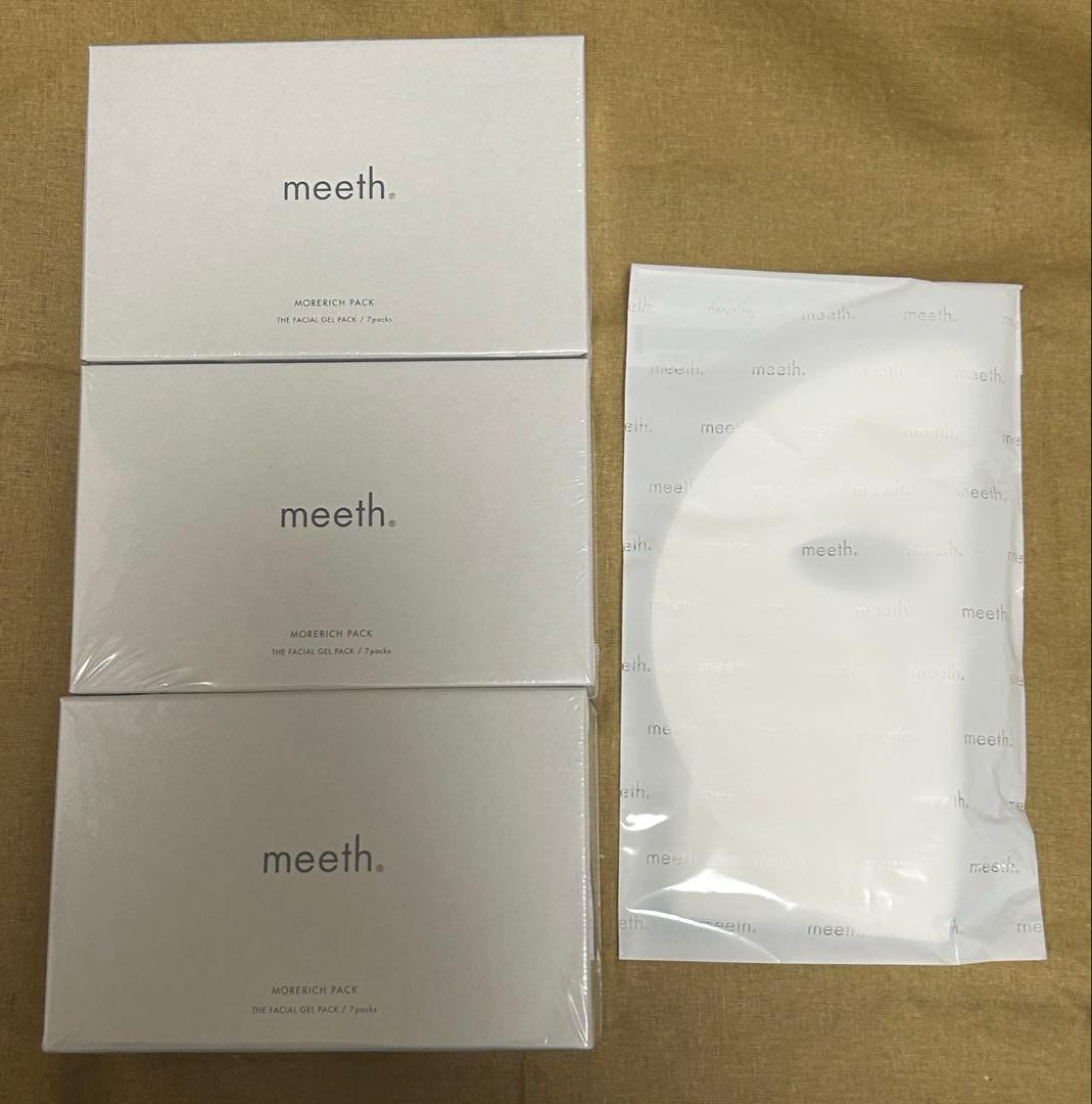 meeth】モアリッチパック3箱フェイスマスク1セット付 - メルカリ