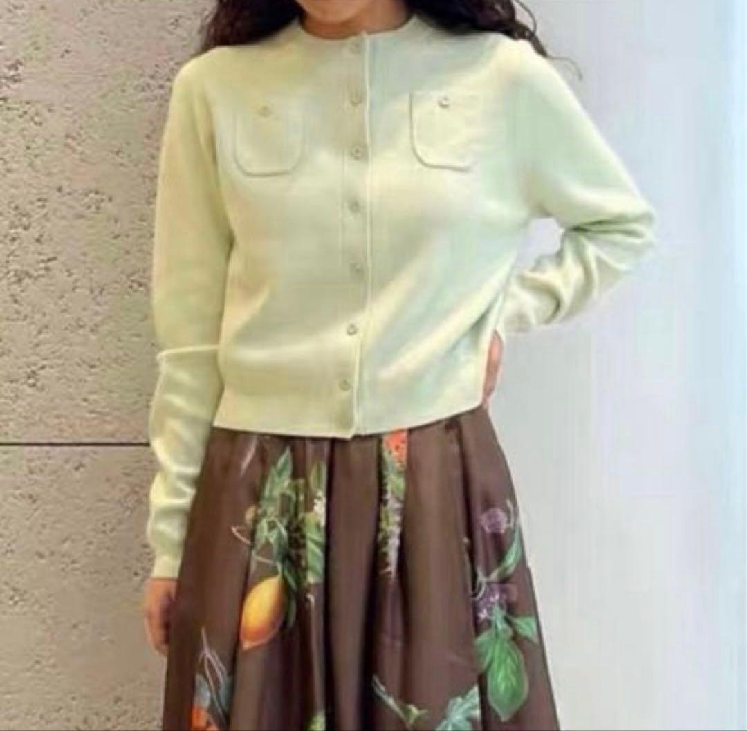 CABaN キャバン コットンカシミヤクルーネックカーディガン ライト