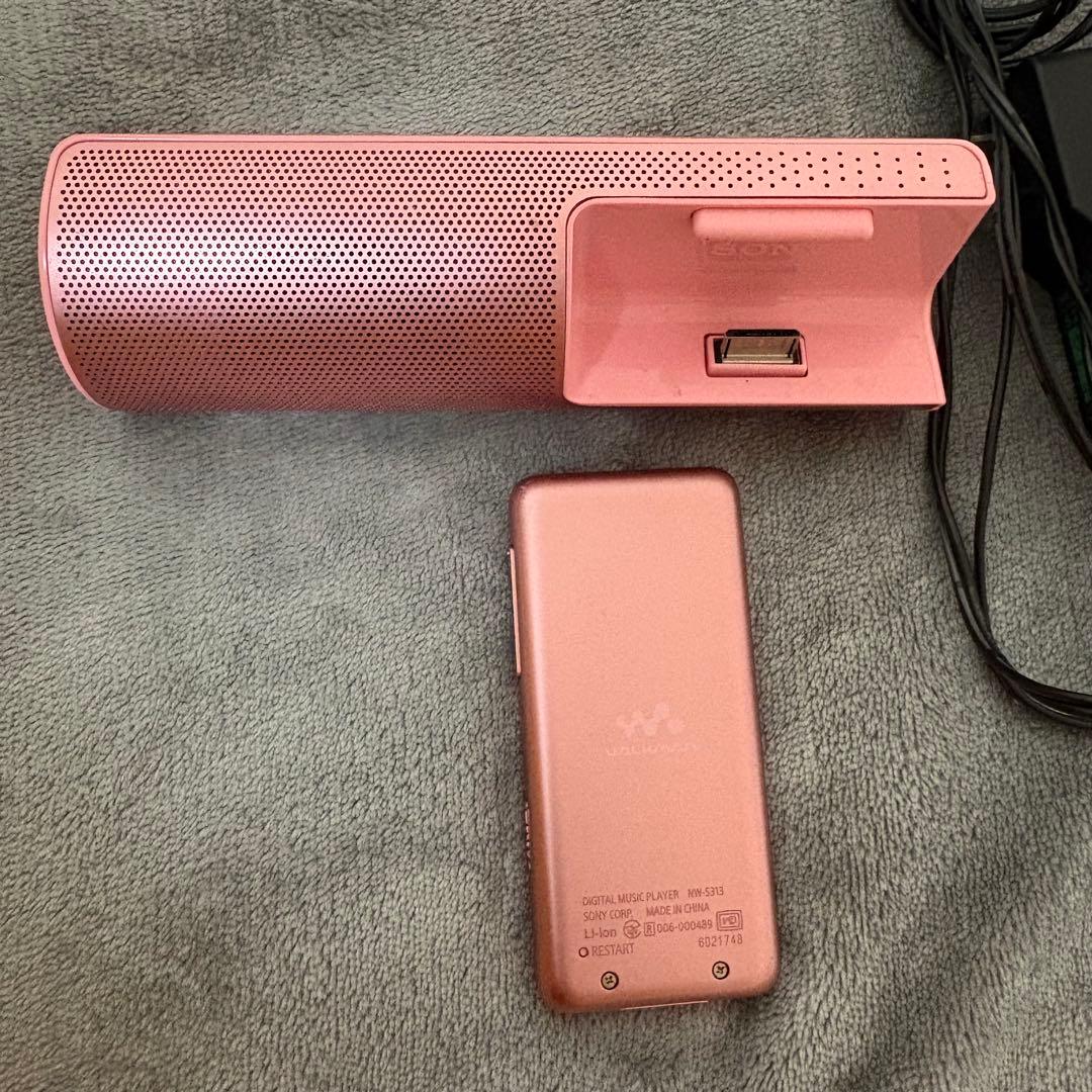 SONY WALKMAN NW-S313ピンク スピーカー付き - メルカリ