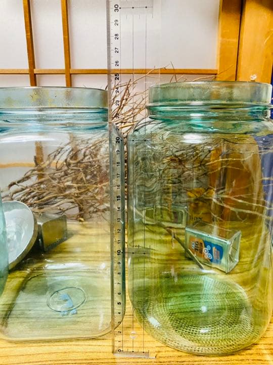 青鬼様専用 レトロ 飴屋瓶 アルミ蓋付 ガラス瓶 気泡ビン アンティーク