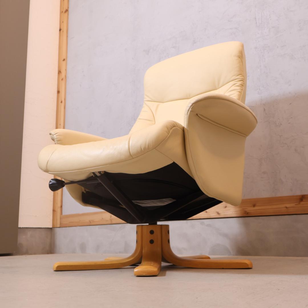 イエリアーダ 本革 リクライニングチェア 1Pソファ 北欧 パーソナル