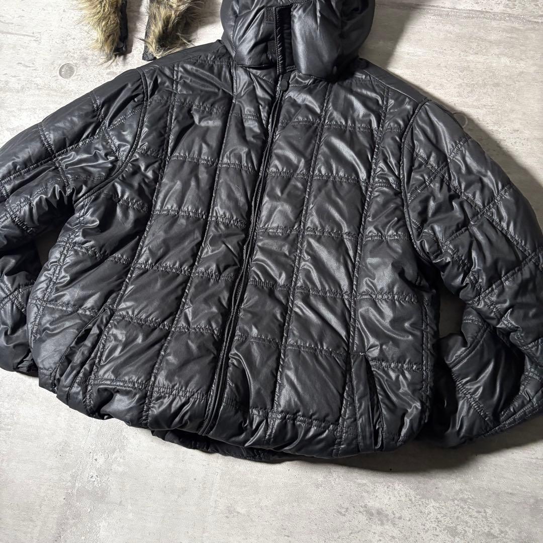 00s archive hooded far puffer jacket y2k - メルカリ