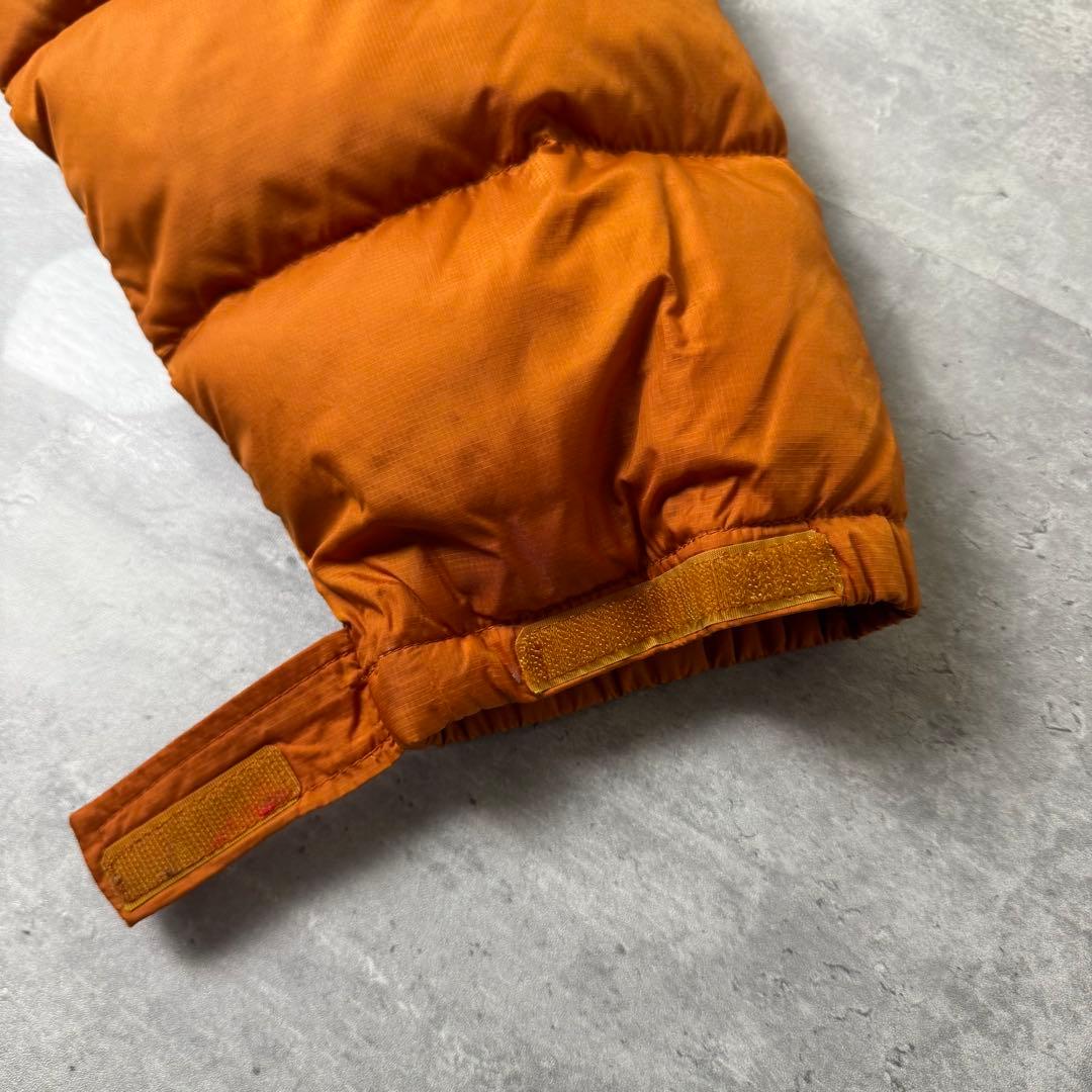 THE NORTH FACE センターロゴ ヌプシ ダウンジャケット オレンジ