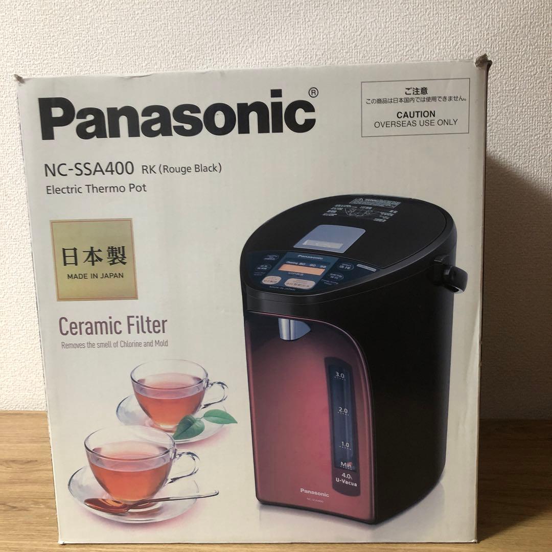 【美品・展示品】海外向け 電動ポットPanasonic NC-SSA400 Amazon | パナソニック 海外仕様 電気ポット NC-SSA400 ルージュ