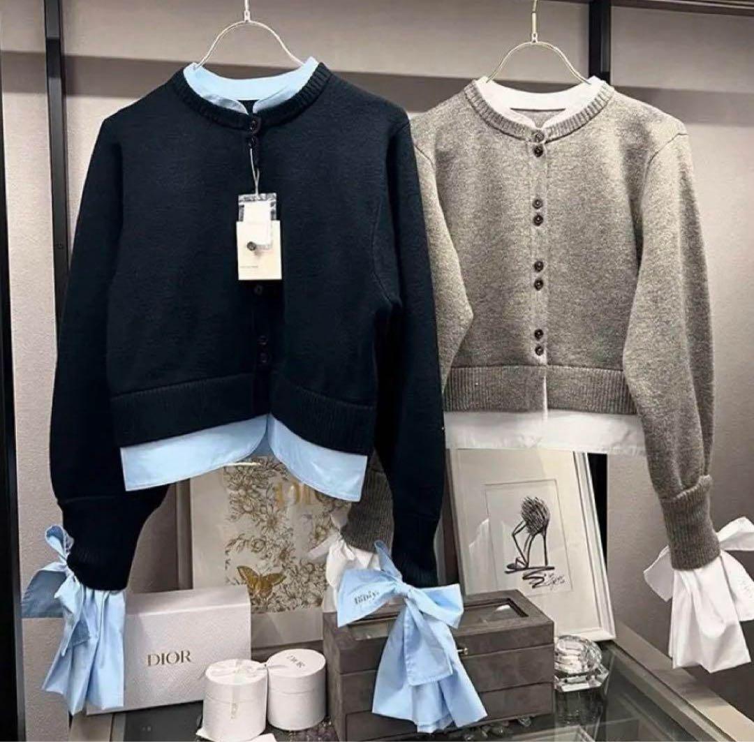 新品 Bibiy ANGELIQUE KNIT色ネイビー