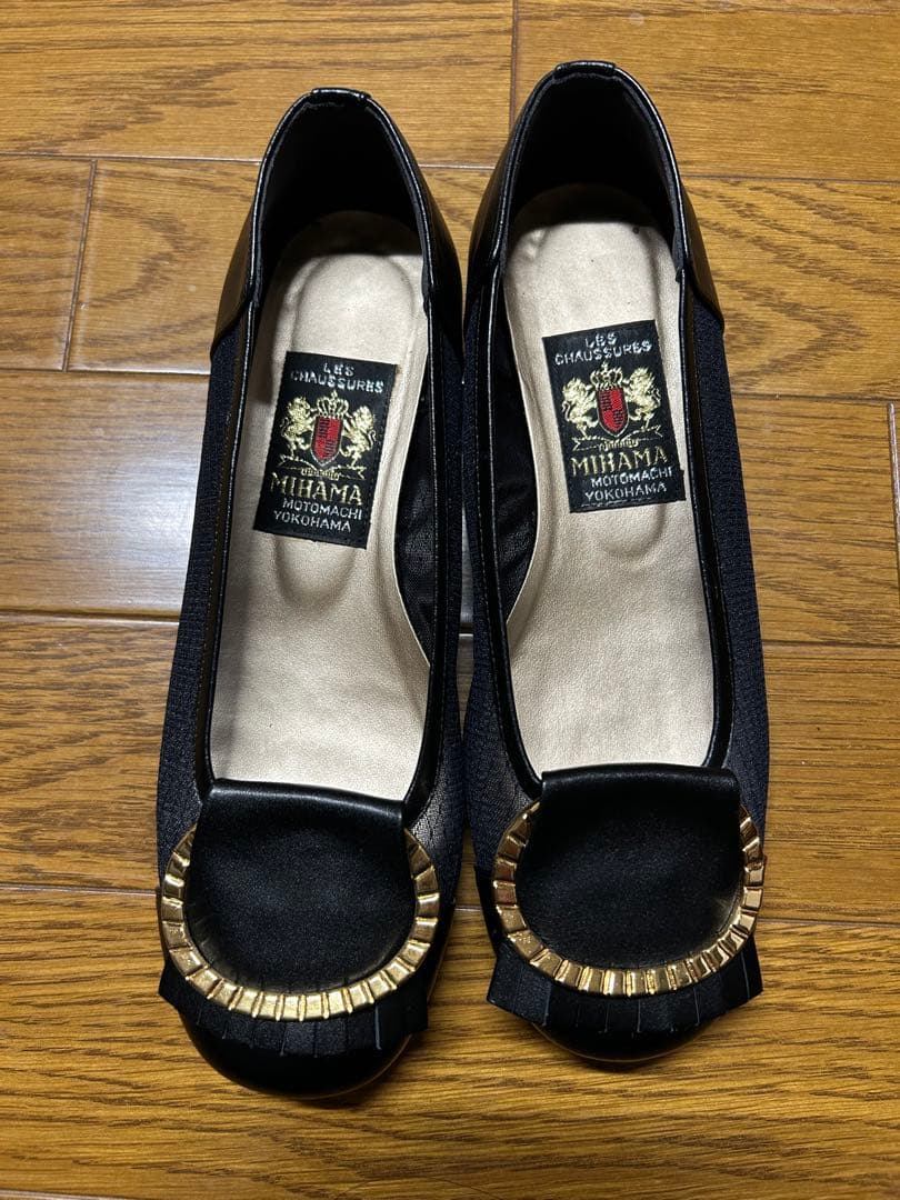 MIHAMA 黒 フラットシューズ 23.5cm