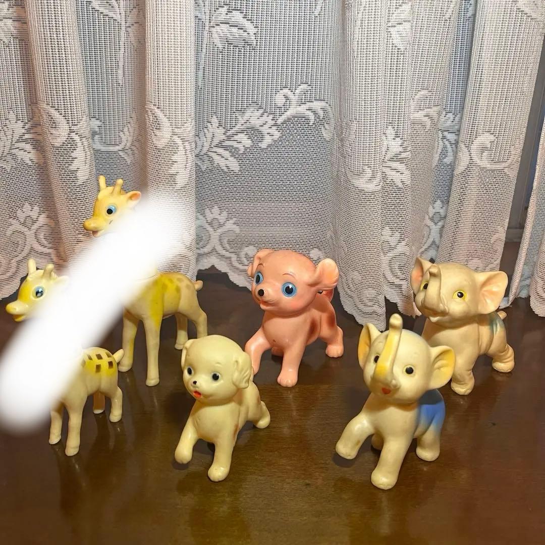 まとめ売り】ヴィンテージ ソフビ フィギュア 5体 昭和レトロ 動物