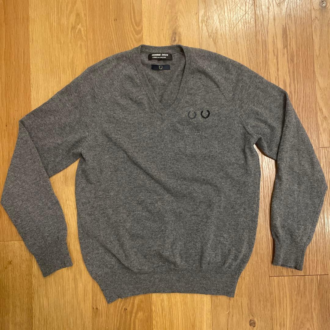 SALE！【ギャルソンオムドゥ×フレッドペリー】イタリア製ニット　サイズL SALE！【ギャルソンオムドゥ×フレッドペリー】イタリア製ニット サイズ
