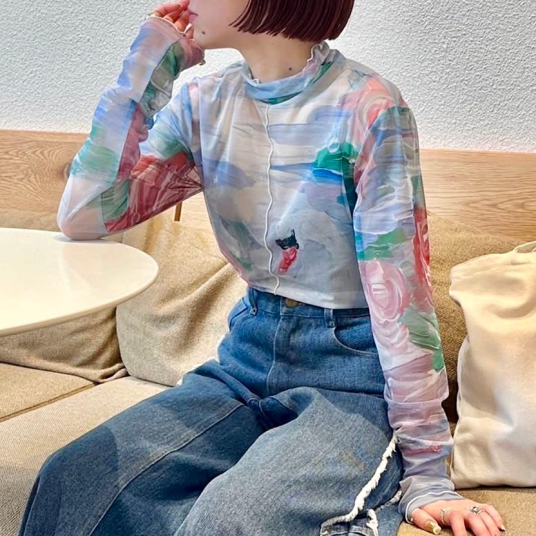 poppy あさぎーにょ スワンシースルートップス フラワー 花柄 - メルカリ