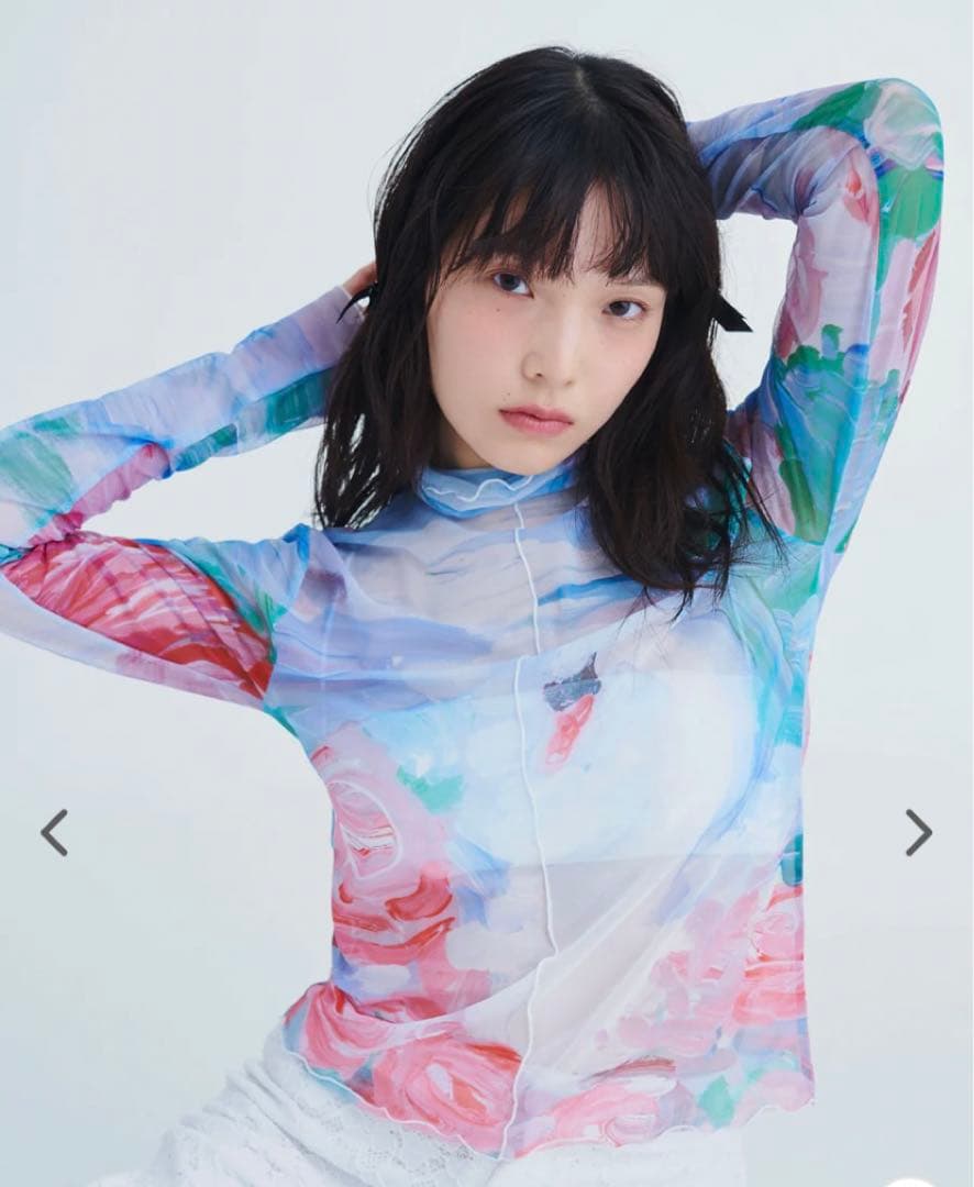 poppy あさぎーにょ スワンシースルートップス フラワー 花柄 - メルカリ