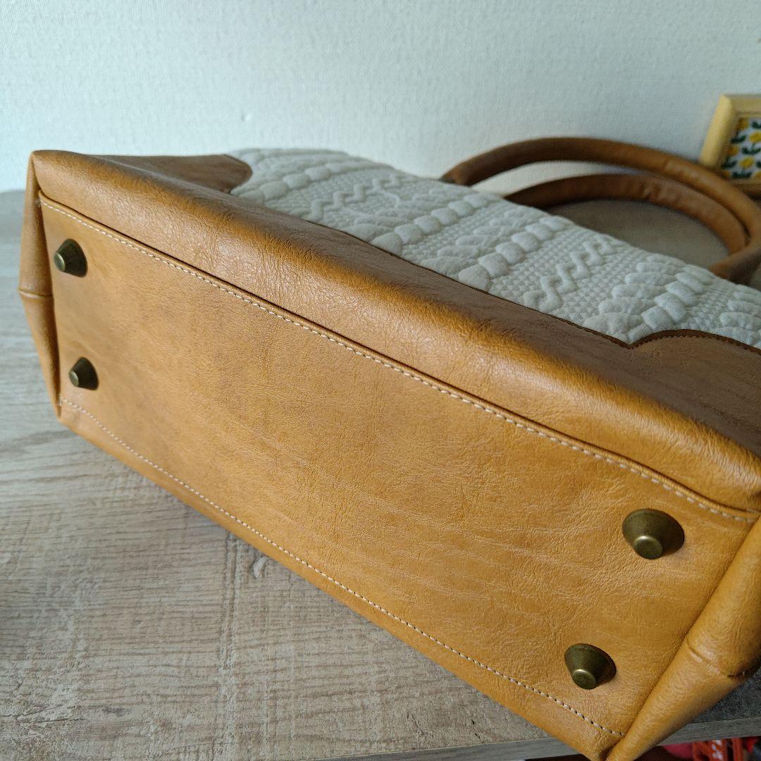 runa 様】ハンドバッグ アランニット レザー ハンドメイド