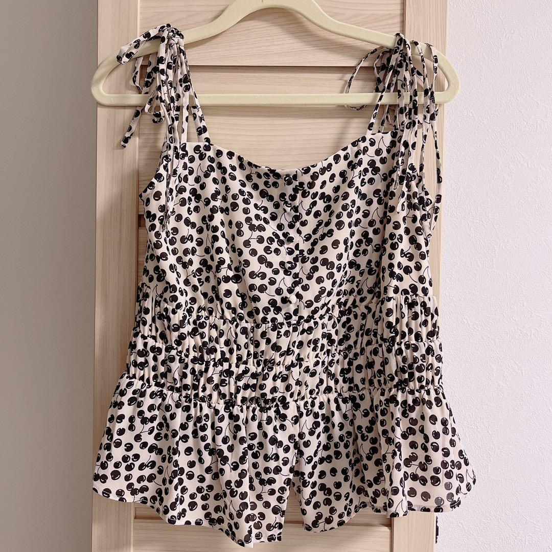 y*♡様 herlipto cherry pattern strap top チ Cherry Pattern Strap Top（キャミソール）｜Her lip to（ハーリップ