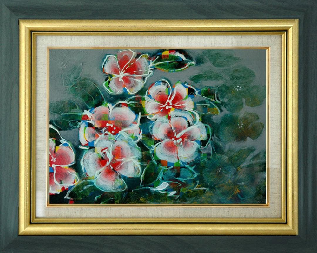 油絵 菅家令子 絵 絵画 インテリア F4-091216 花 - メルカリ