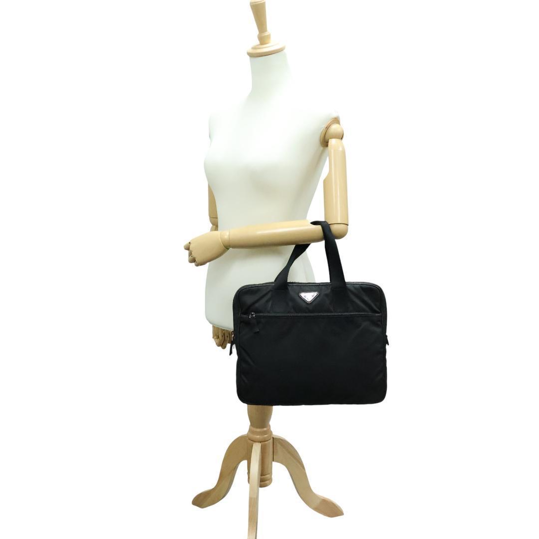 美品 PRADA プラダ ビジネスバッグ ブリーフケース 3角ロゴ Gカード