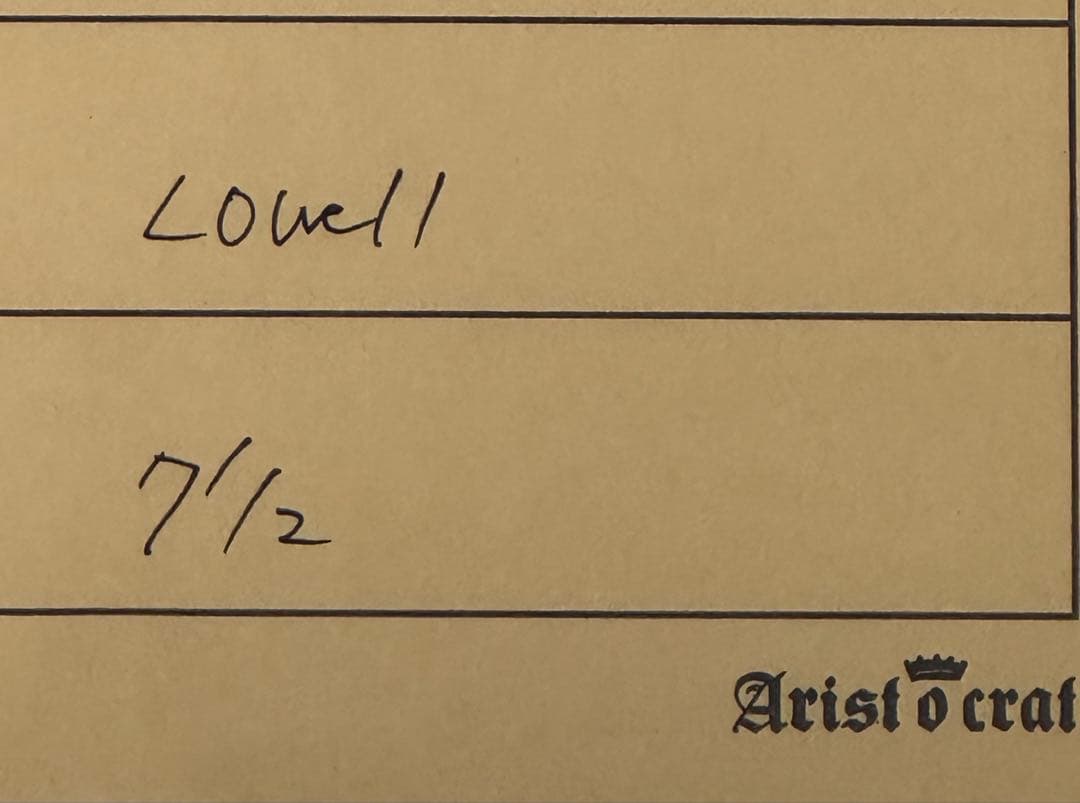 L*n様 Aristocrat&Co. LOWELL 25.5cm 茶芯