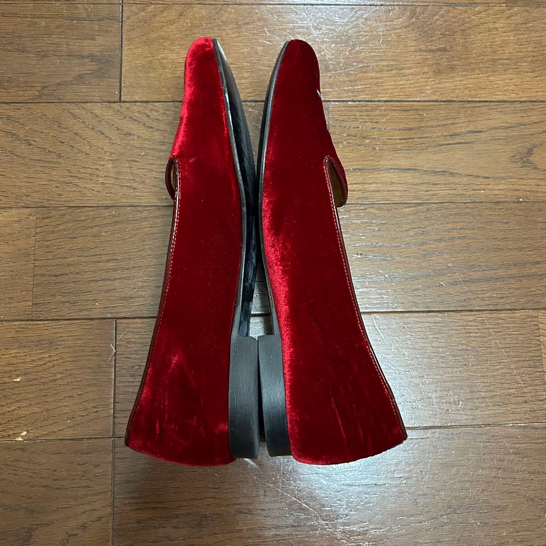 CHIARIN様専用美品 シャテル ベルベット フラットシューズ 刺繍 36.5