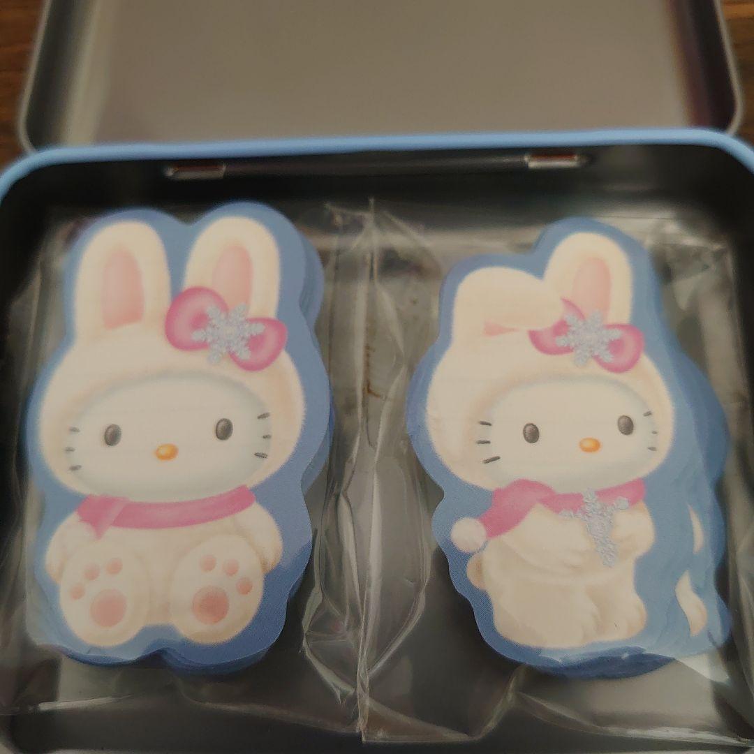 m*n様 新品‪♡ハローキティ雪うさぎ缶入りメモ＆ミニメモ(オマケ)‬