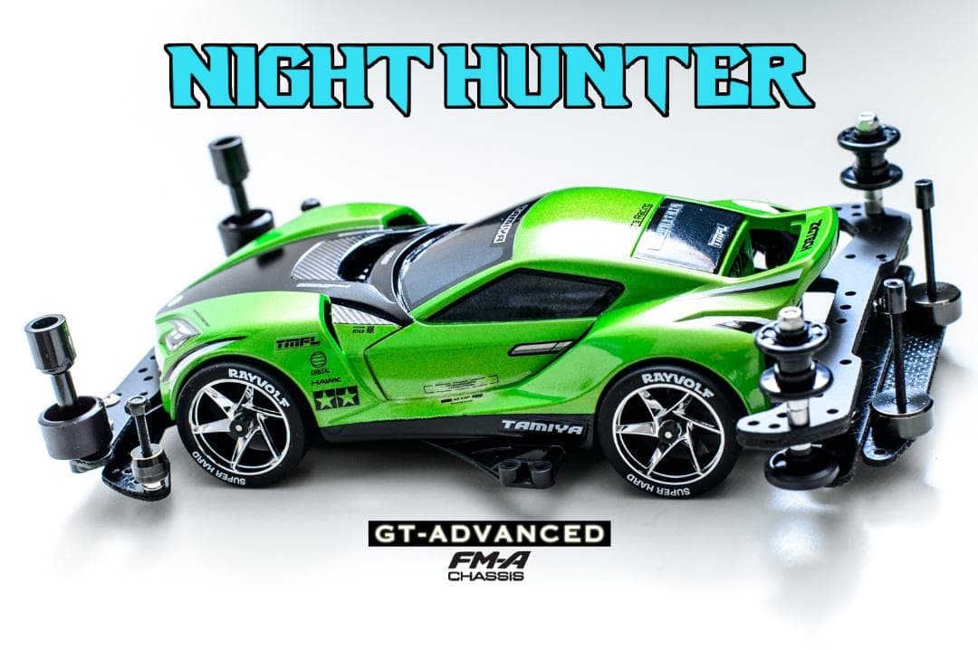 SALE☆ミニ四駆 ナイトハンターFMA 塗装済み完成品 GTA仕様 - メルカリ