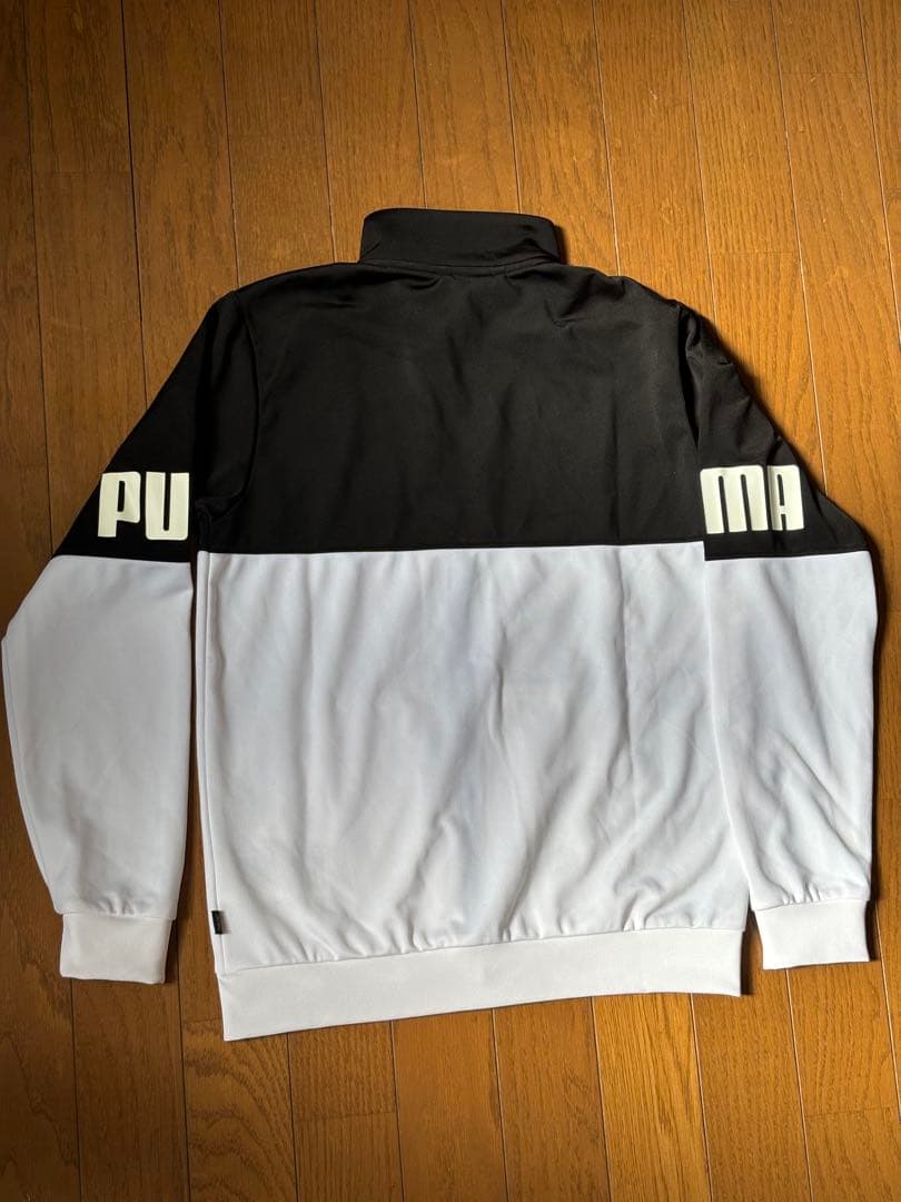 新品 PUMA ジップアップジャケット 150cm ブラック/ホワイト - メルカリ