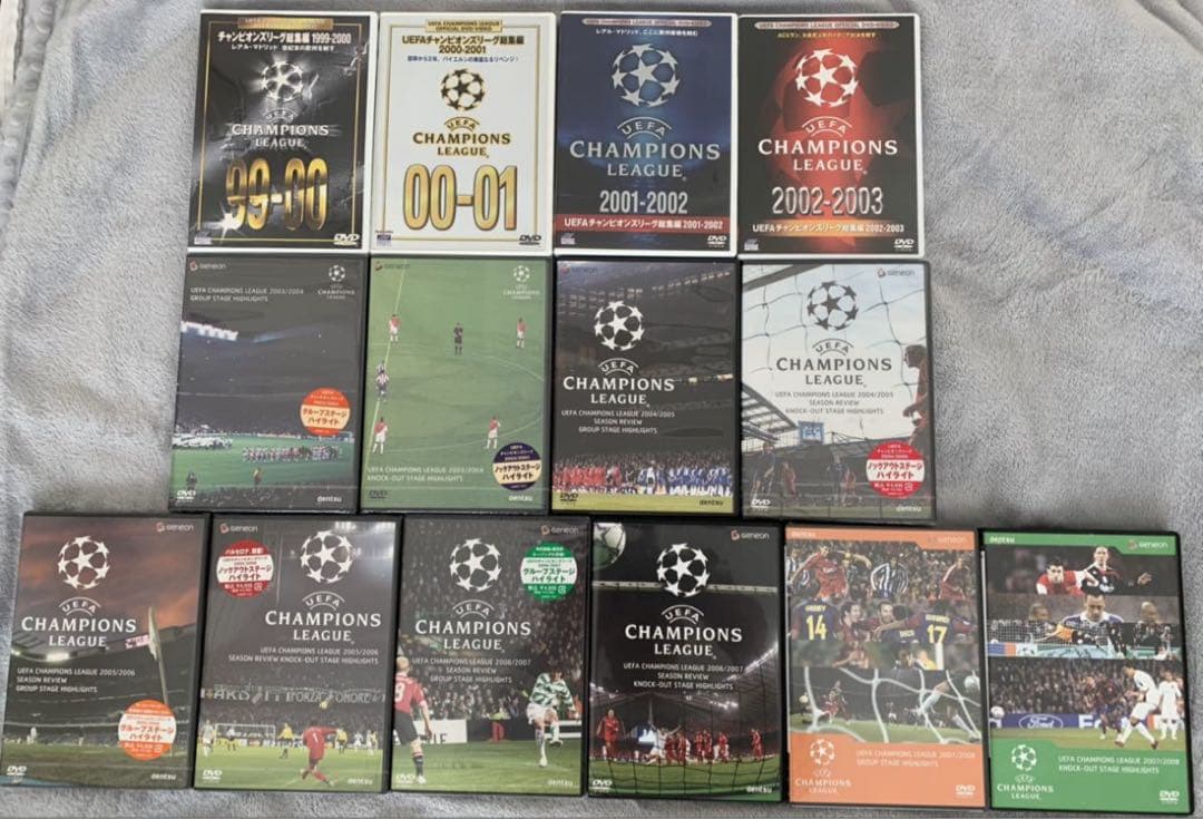UEFA チャンピオンズリーグ DVD 14枚セット(うち新品7枚)バラ売り不可