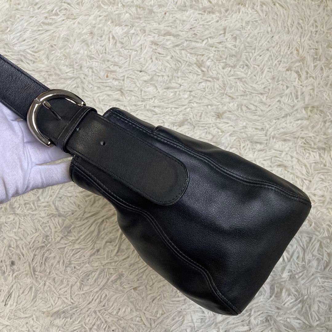 極美品 vintage coach old archive hobo Black
