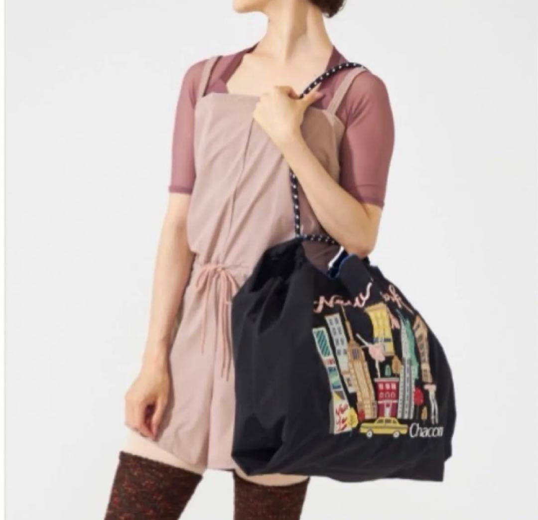 チャコット ボールアンドチェーン ニューヨーク柄 ブラック L新品 正規