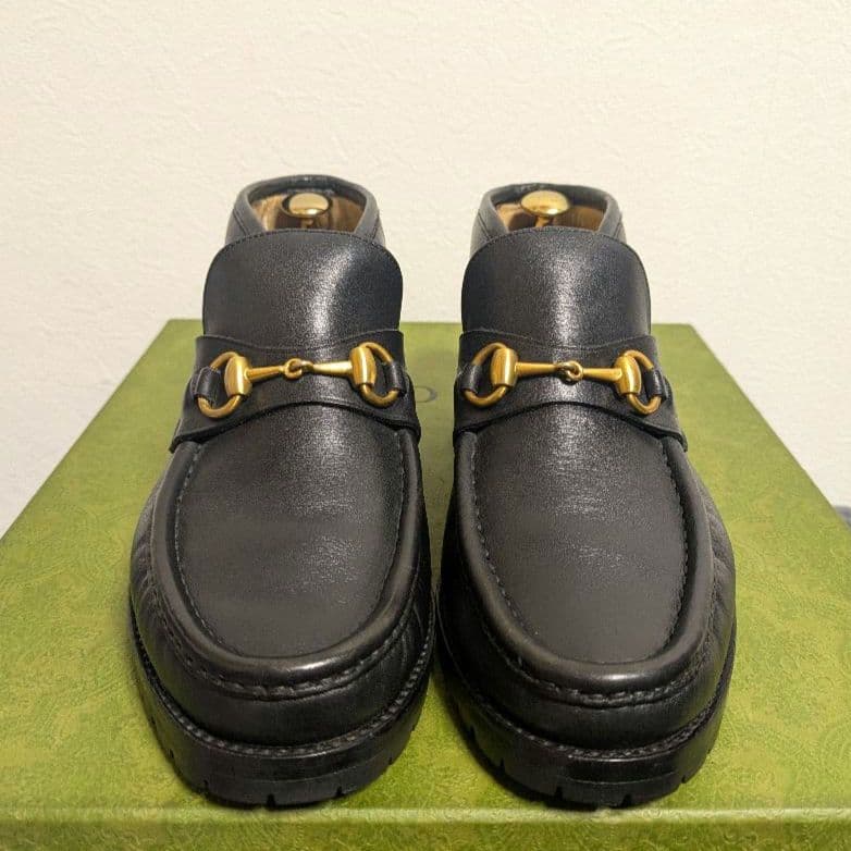 美品 GUCCI ホースビットローファー アンクルブーツ ヴィンテージ 黒