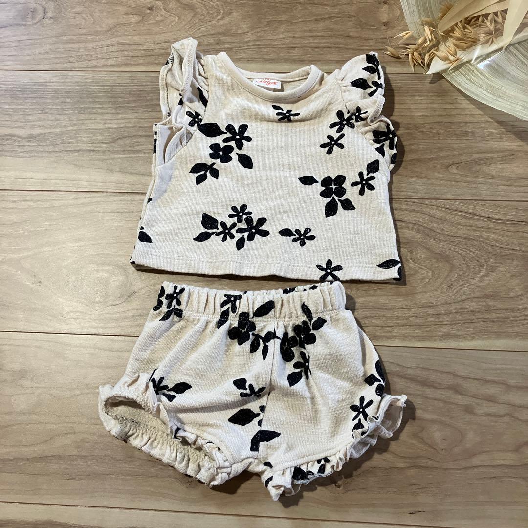 お茶会柄ロンパース18-24