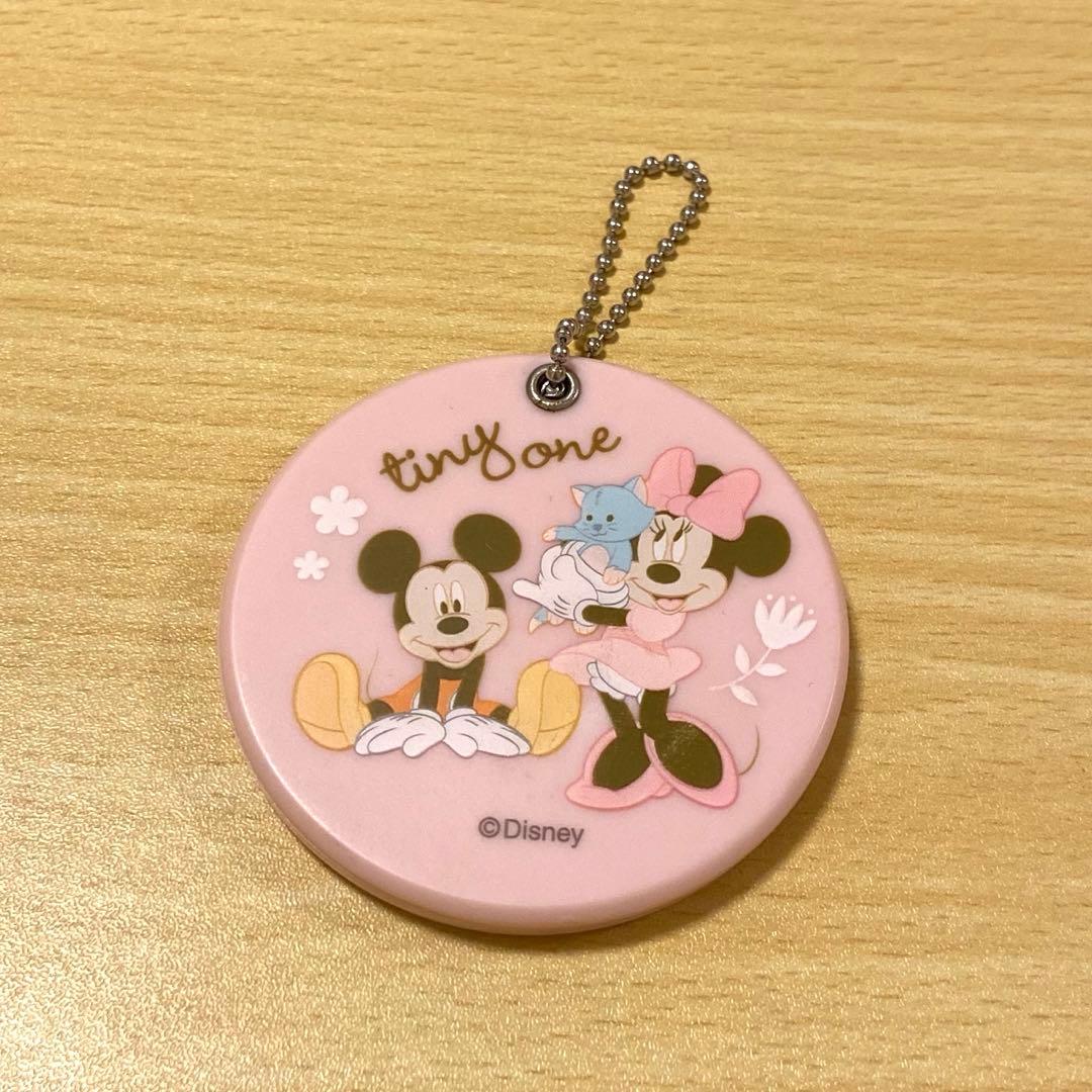 平成レトロ DHC ディズニー ミッキー＆ミニー ミラー 鏡 キーホルダー