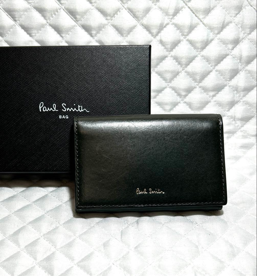 新品箱付【ポール・スミス】マルチストライプ 二つ折り名刺入れ/カード