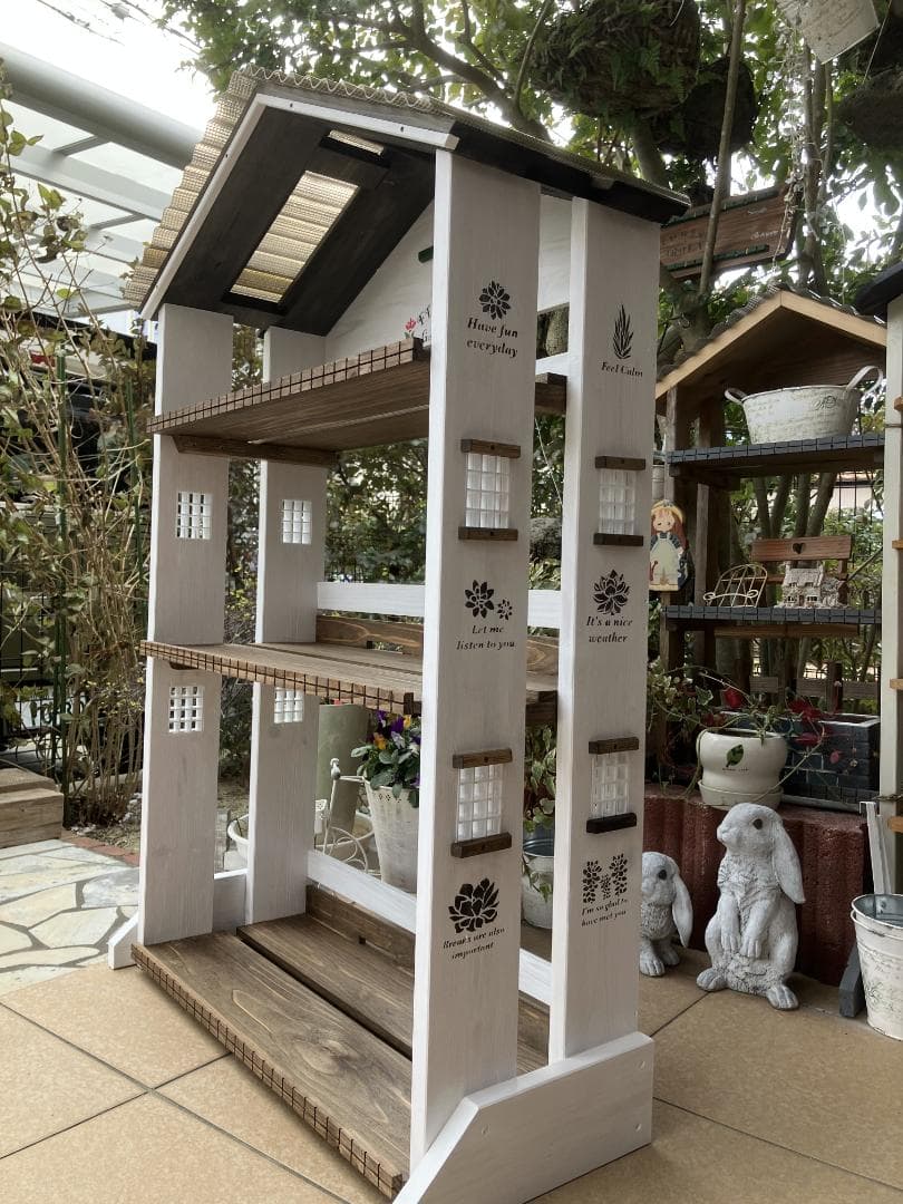 No18 ⭐︎Alphonse✩専用商品三角お屋根 4段 Whiteを棚3段加工 - メルカリ