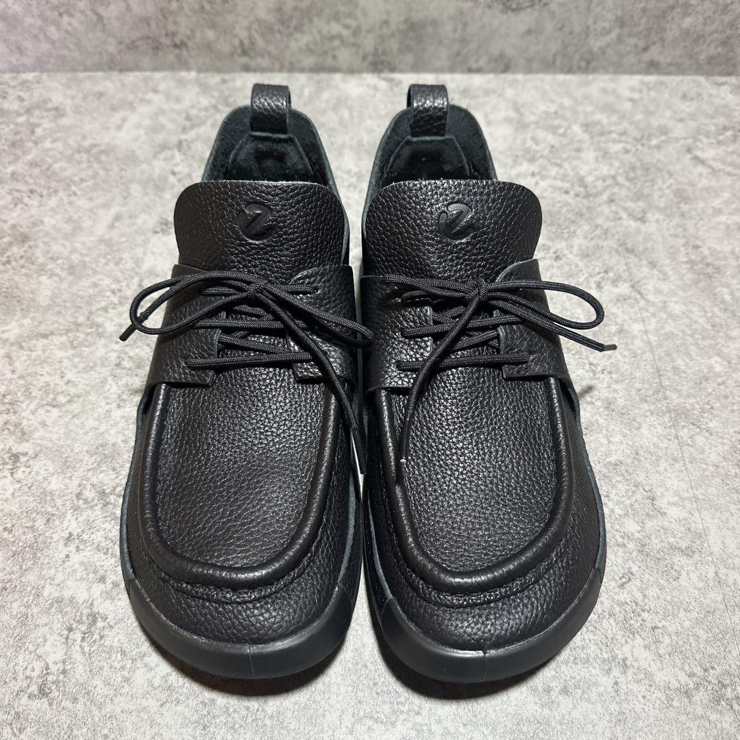 ecco エコー cozmo モカシンシューズ シボ革 ブラック 26cm - メルカリ