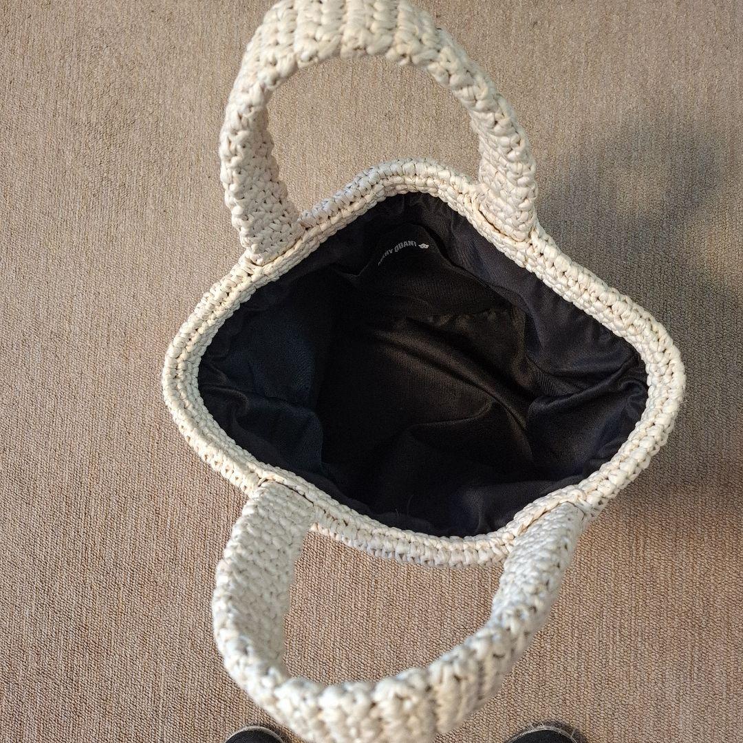 マリークワント☆クロッシェラフィアライクトート☆アイボリー☆バッグ