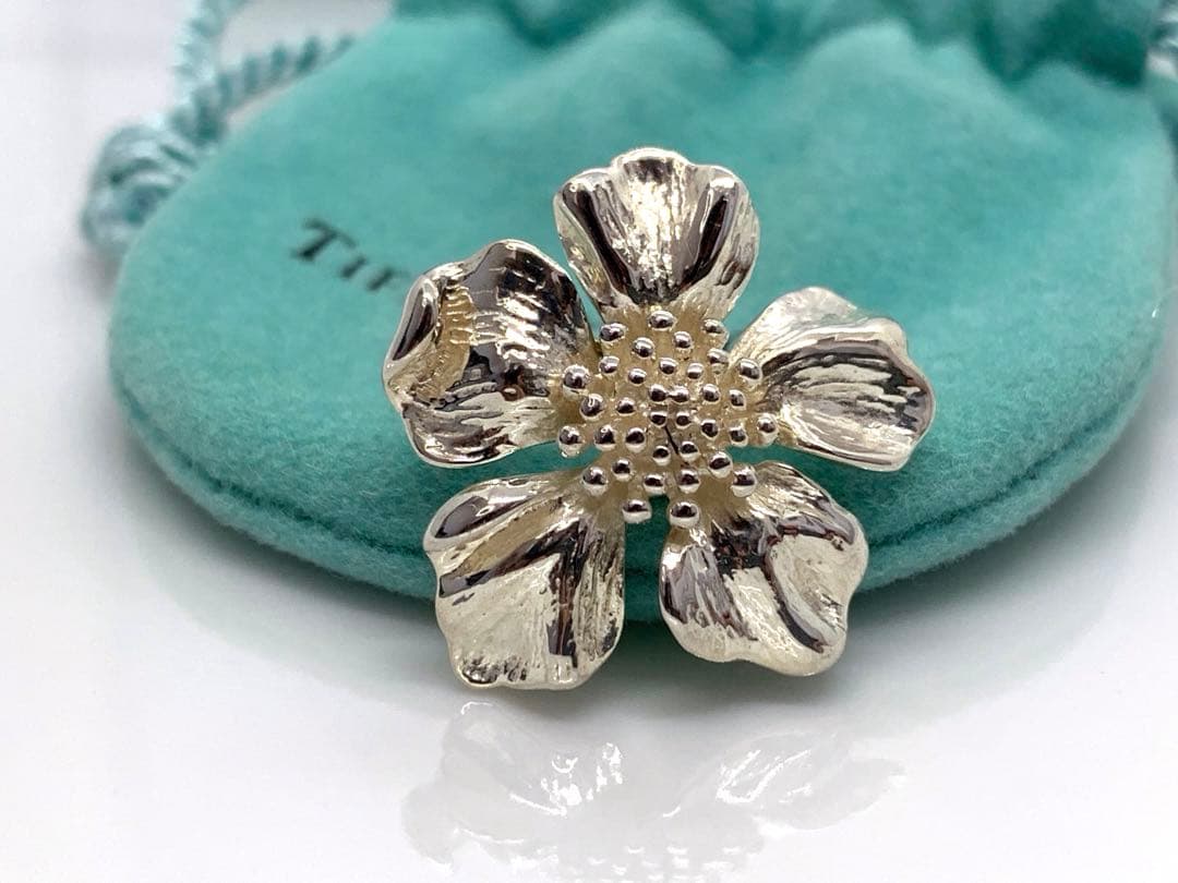 Tiffany & Co. 925シルバー 花型ブローチヴィンテージフラワー