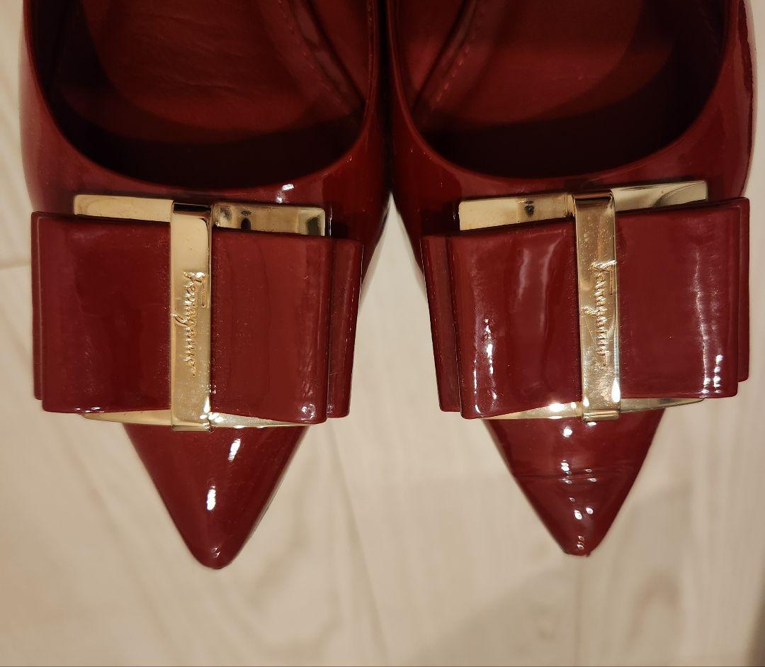 フェラガモ フラット ボルドー 5 1/2