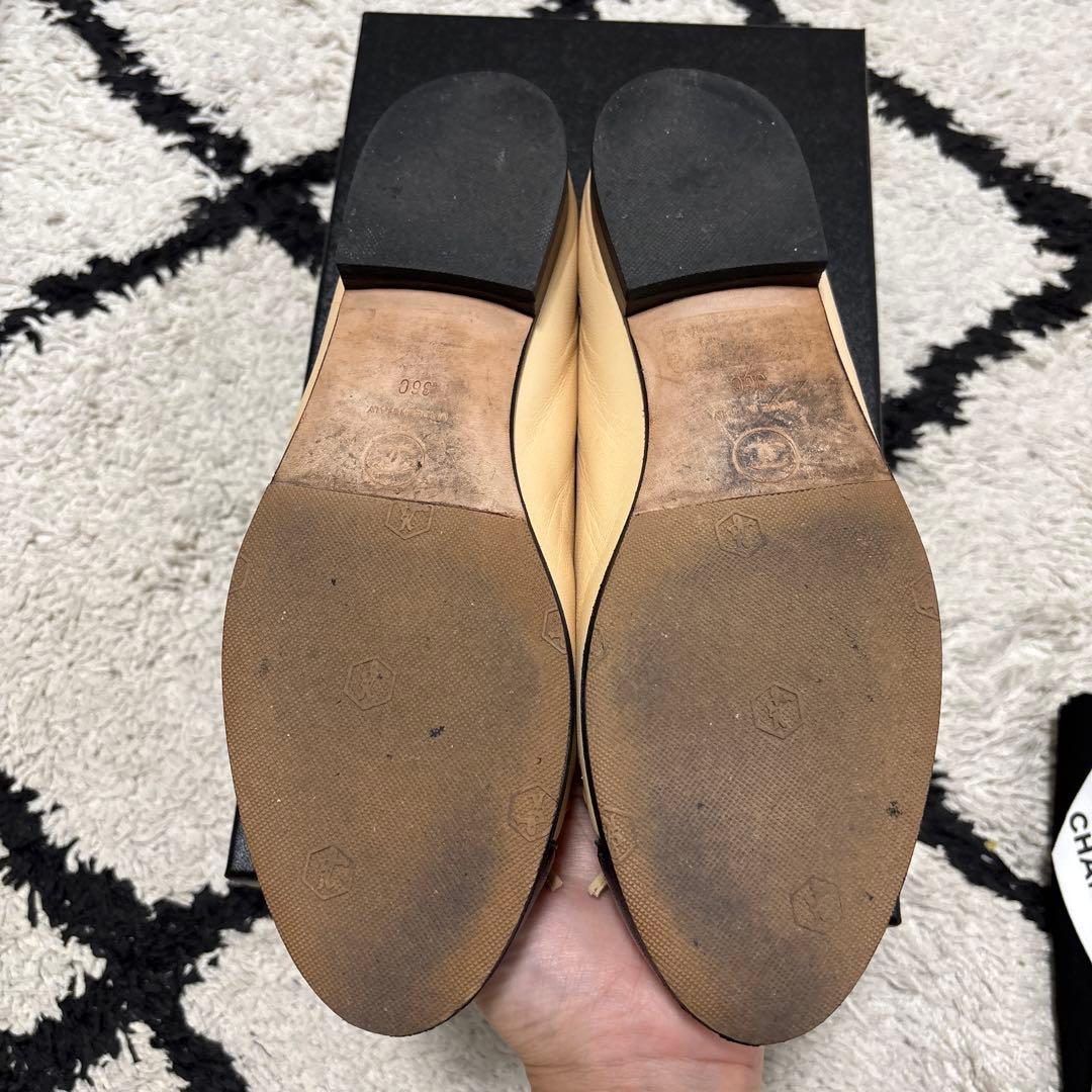 美品】シャネル バレエシューズ フラットシューズ ベージュ 36 - メルカリ