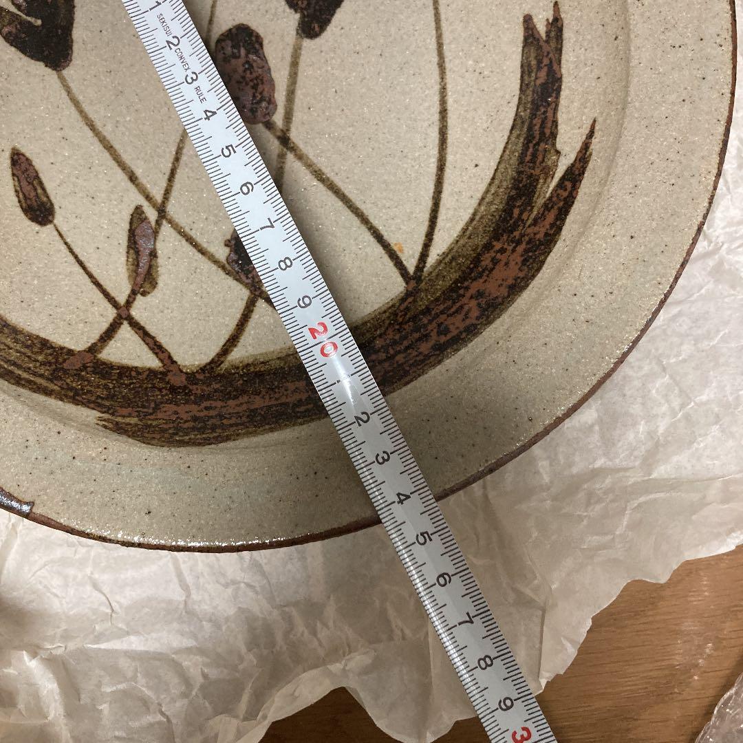 中里太郎右衛門 十三代  絵唐津皿 24.5cm 唐津焼 箱付き  絵皿