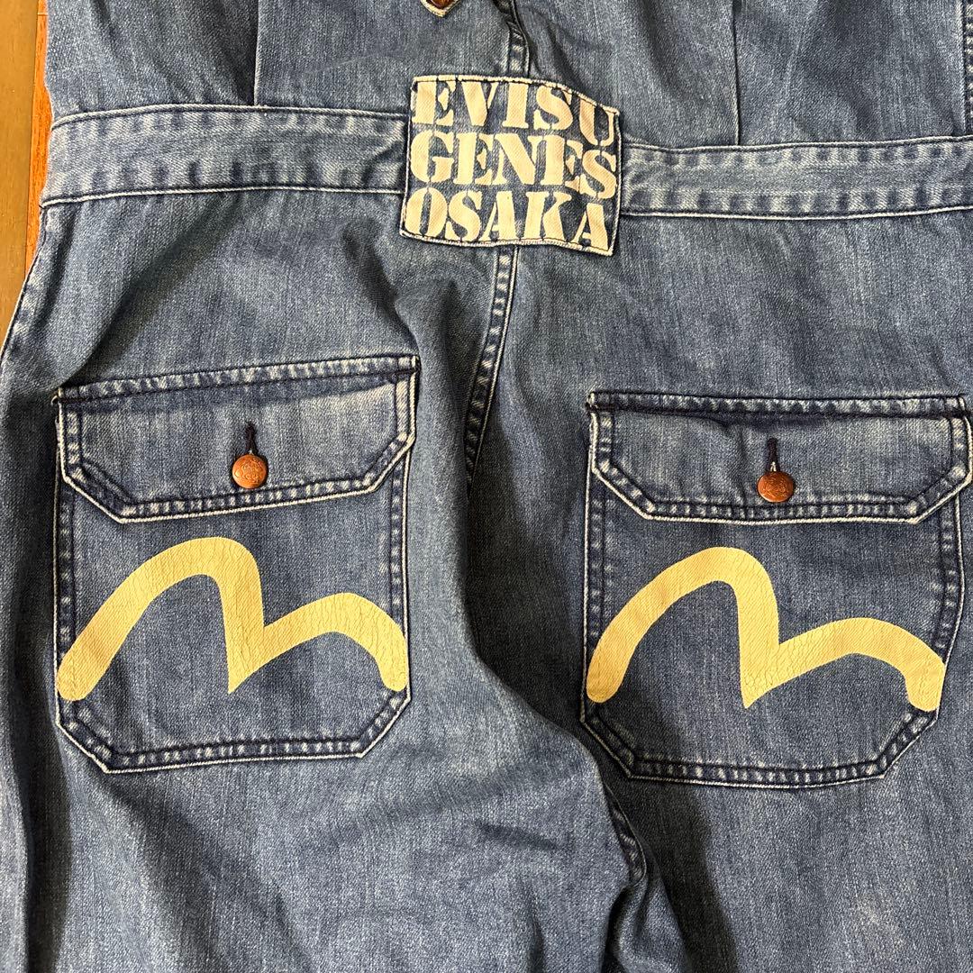 エヴィス/デニムジャンプスーツ/オールインワン/カモメペイント/SIZE