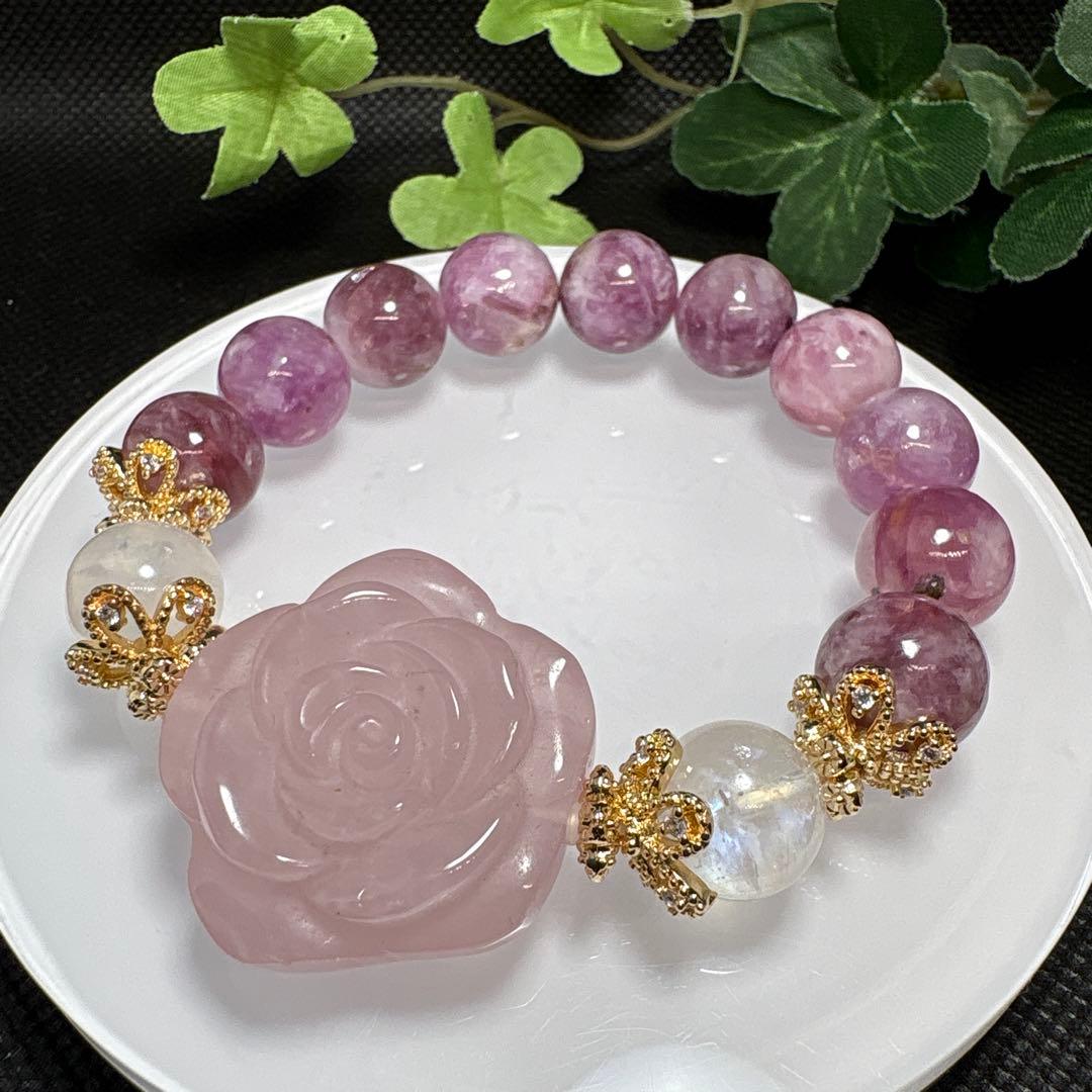 ＊やっちゃん様お取置き7./1＊ローズクォーツ　薔薇　パープルマイカ　マイカイン