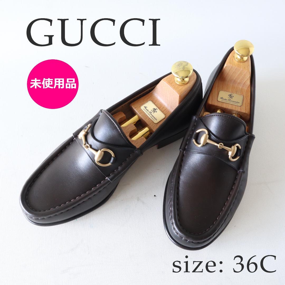 未使用GUCCIホースビットローファー36C23cmダークブラウン×ゴールド金具 ホースビット メンズ ローファー ・ダークブラウン レザー | GUCCI公式