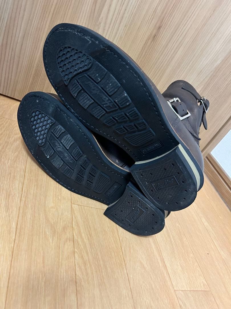 【Hawkins 】エンジニアブーツ 26.5cm 本革 濃茶 美品 廃盤