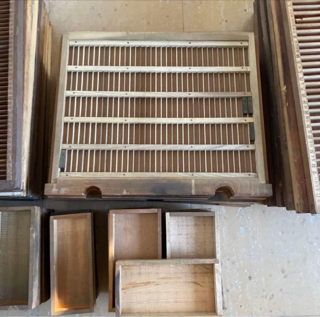 ゲリラセット】活版印刷所から出た木のもの 色々 50個くらい-5【活版