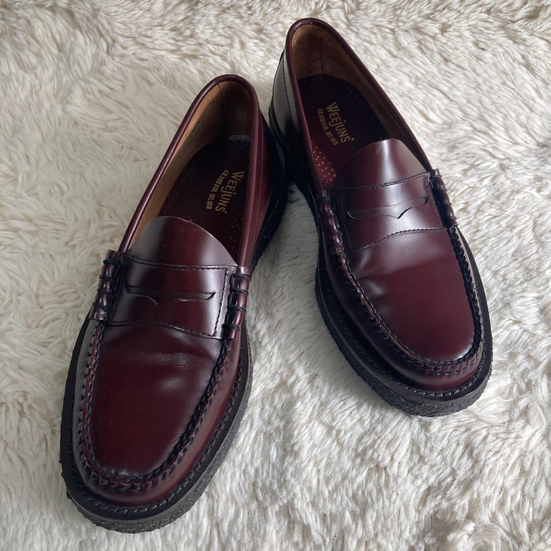 【美品】G.H.BASS Weejuns ローファー ブラウン レッド