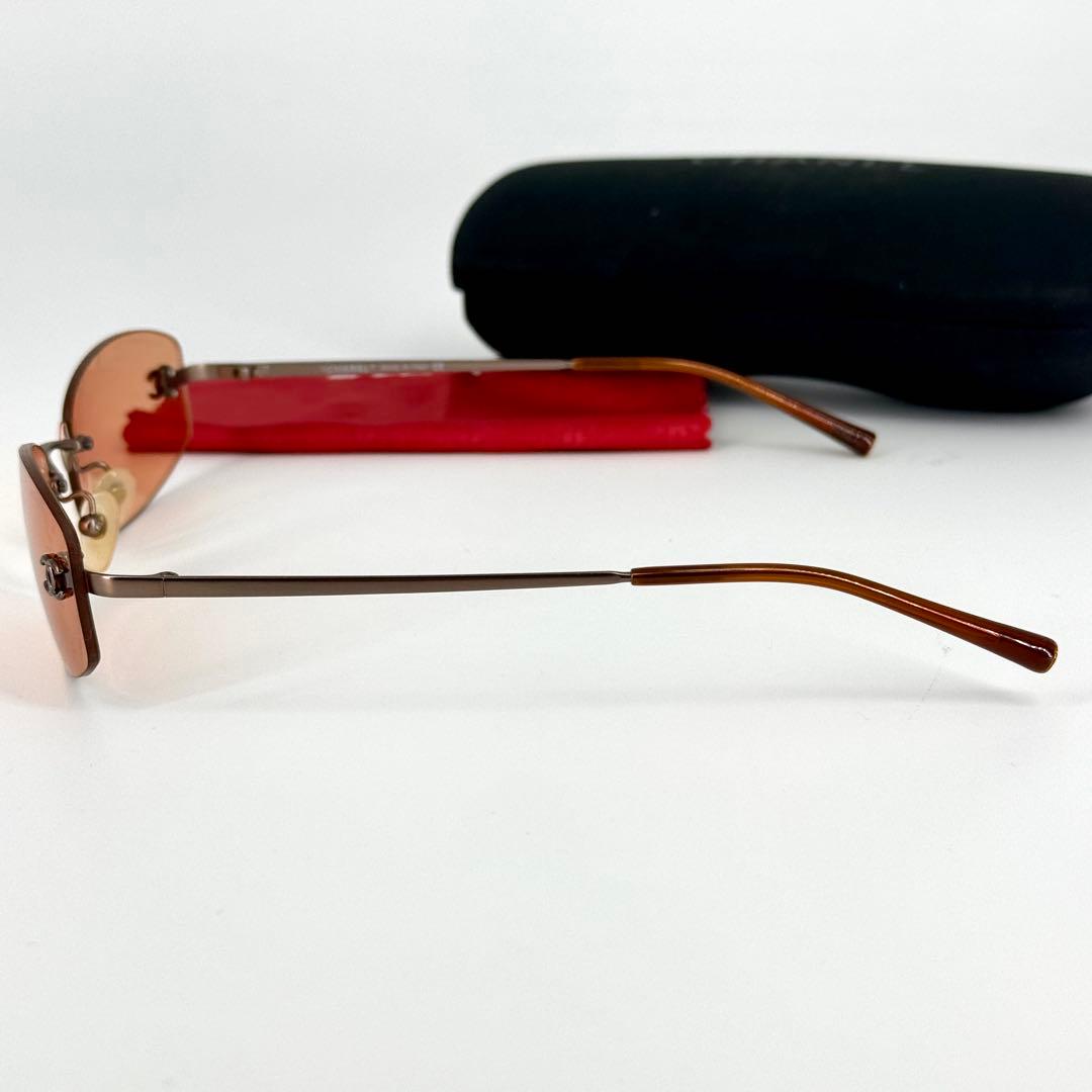 CHANEL サングラス 4002 メタル オレンジ リムレス 希少 ココマーク